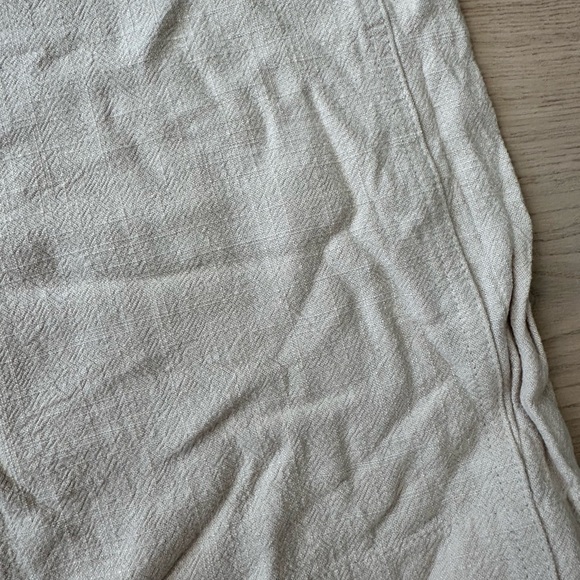 cropped wide leg linen pants - Picture 2 of 4